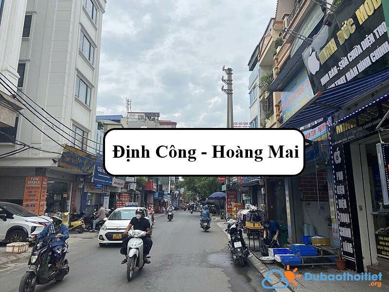 Đặc trưng khí hậu khu vực Định Công - Hoàng Mai