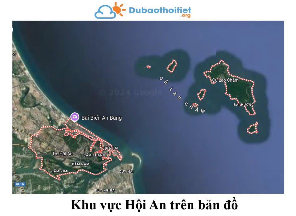 Khu vực Hội An trên bản đồ