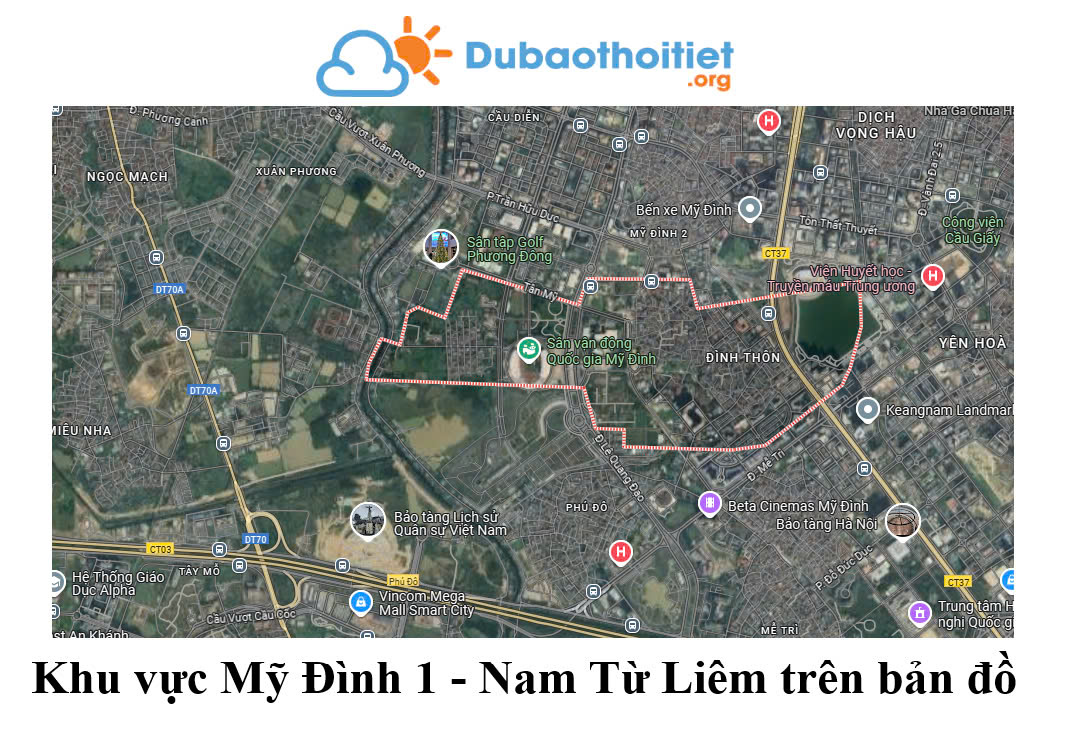 Khu vực Mỹ Đình 1 trên bản đồ