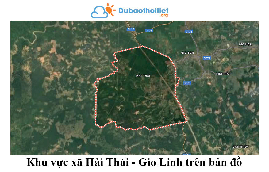 Khu vực xã Hải Thái - Gio Linh trên bản đồ